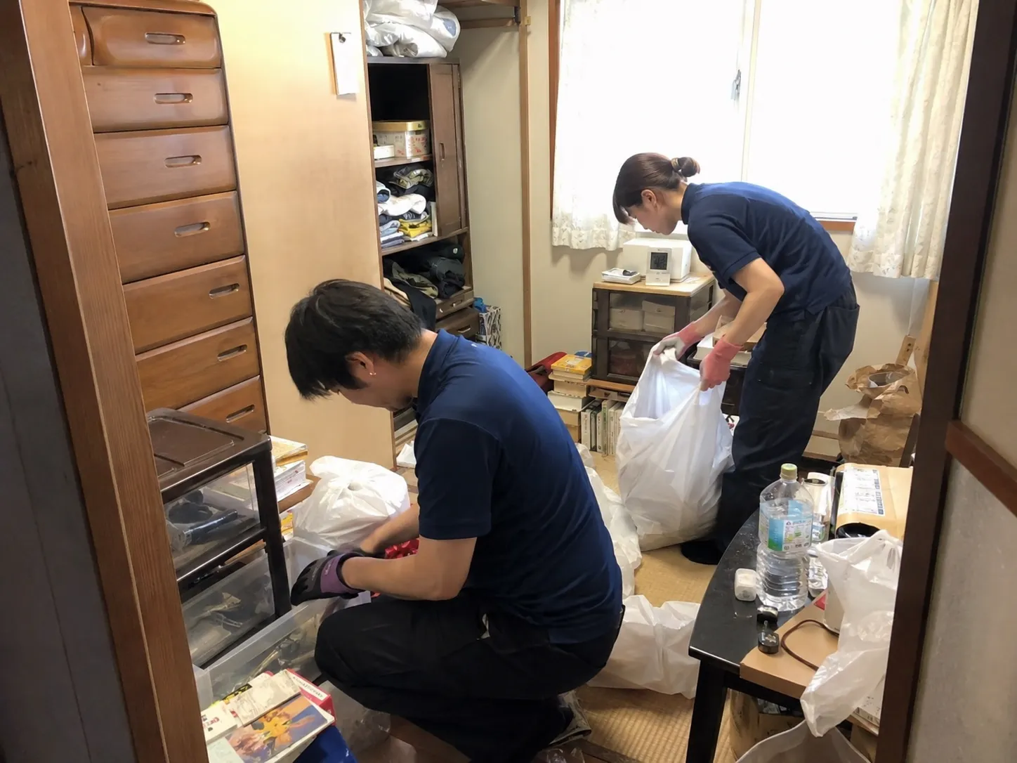片付け・整理の作業の様子
